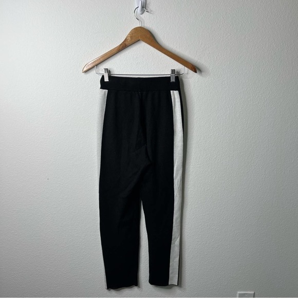 ATM Black Tuxedo Stripe Cashmere Blend Knit Pants Womens Size XS - Picture 7 of 9